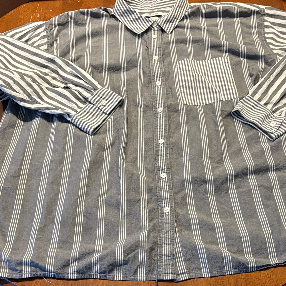 Madewell Pattern-Block Button Down Shirt - image 3